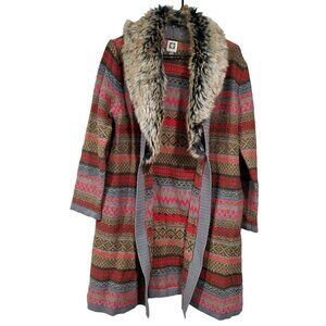 Anne Klein Women's Cardigan Sweater with Detacheable Faux Fur Collar Siz…